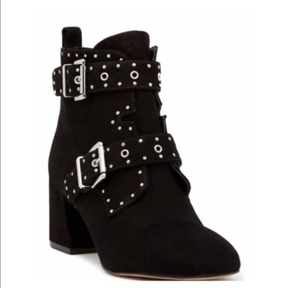 BNIB Rebecca Minkoff black studded booties moto